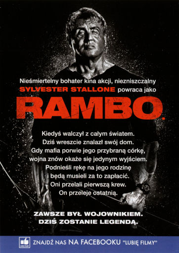 Tył ulotki filmu 'Rambo: Ostatnia krew'