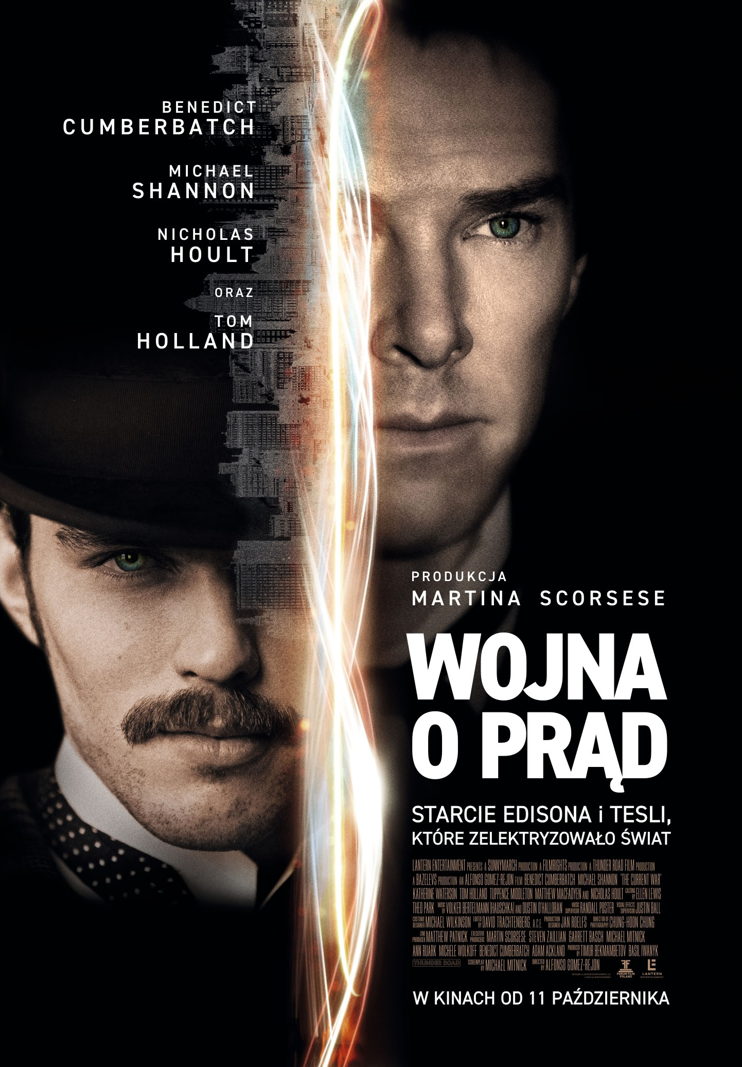 Polski plakat filmu 'Wojna o prąd'