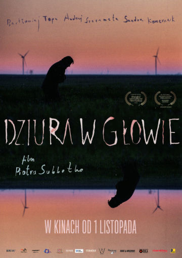 Przód ulotki filmu 'Dziura w głowie'