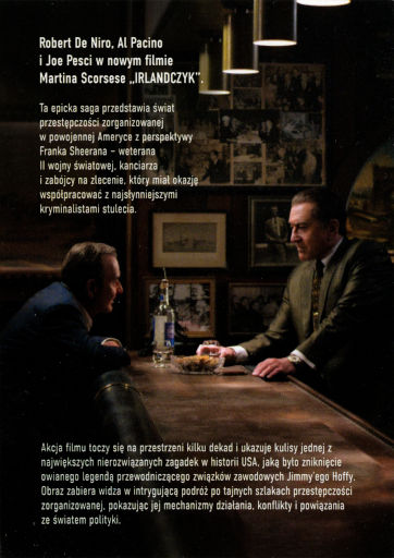 Tył ulotki filmu 'Irlandczyk'