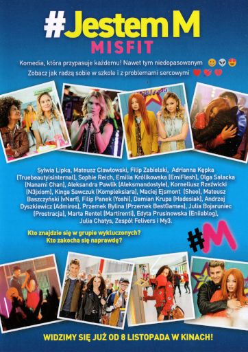 Tył ulotki filmu '#Jestem M. Misfit'