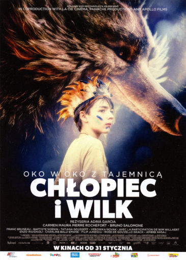 Przód ulotki filmu 'Chłopiec i wilk'