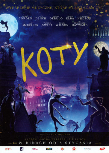 Przód ulotki filmu 'Koty'