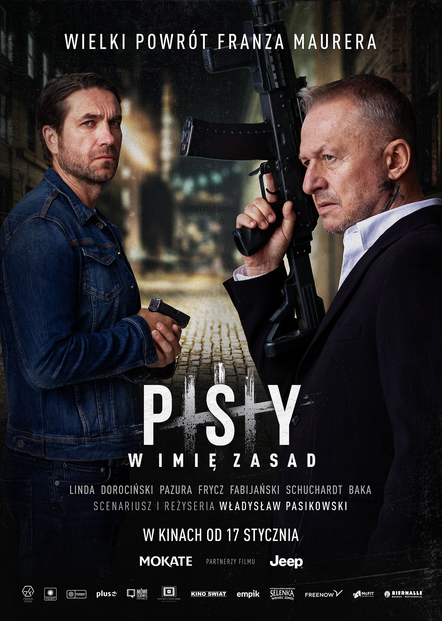 Polski plakat filmu 'Psy 3. W imię zasad'