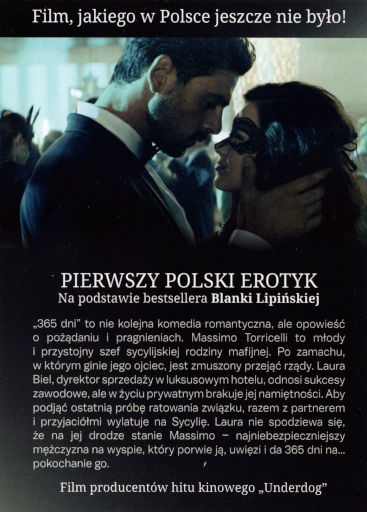 Tył ulotki filmu '365 dni'