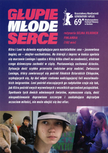 Tył ulotki filmu 'Głupie, młode serce'