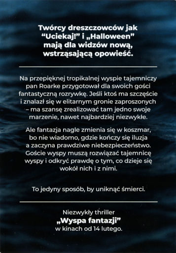 Tył ulotki filmu 'Wyspa Fantazji'