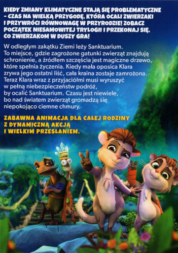 Tył ulotki filmu 'O czym marzą zwierzęta'