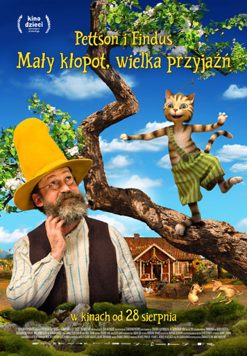 Polski plakat filmu 'Pettson i Findus – mały kłopot, wielka przyjaźń'