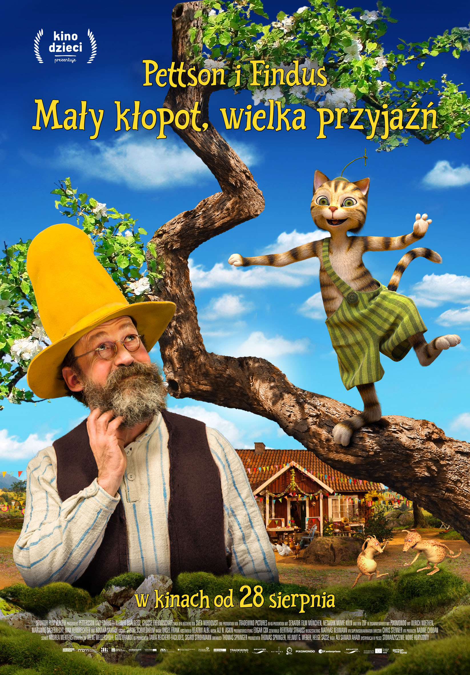 Polski plakat filmu 'Pettson i Findus – mały kłopot, wielka przyjaźń'
