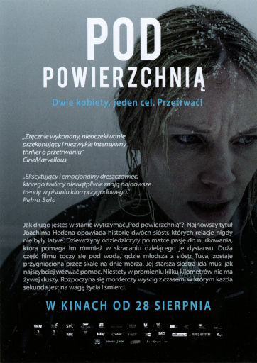 Tył ulotki filmu 'Pod powierzchnią'