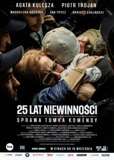 Przód ulotki filmu '25 lat niewinności. Sprawa Tomka Komendy'