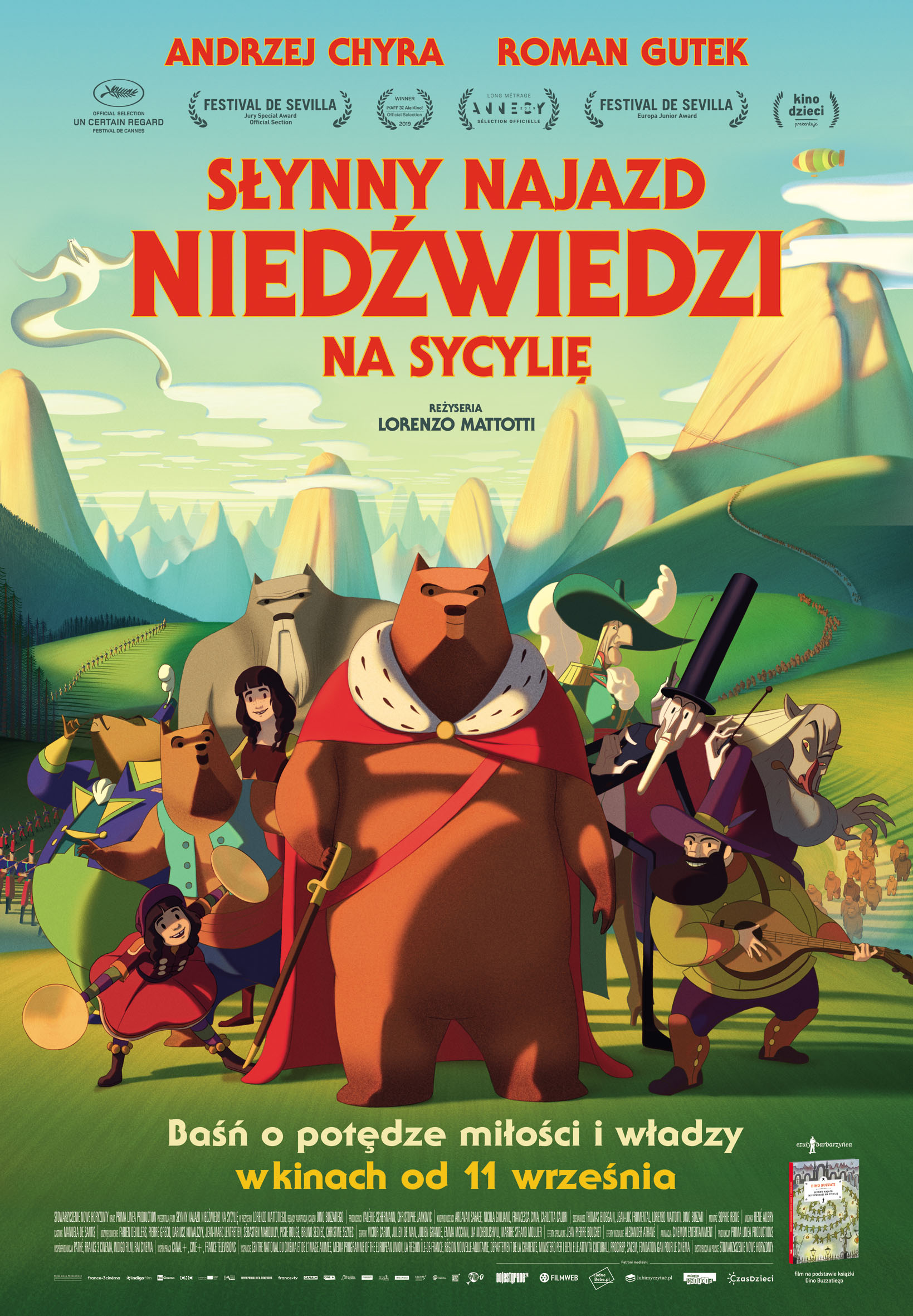Polski plakat filmu 'Słynny najazd niedźwiedzi na Sycylię'