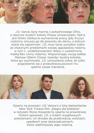 Tył ulotki filmu 'Elegia dla bidoków'