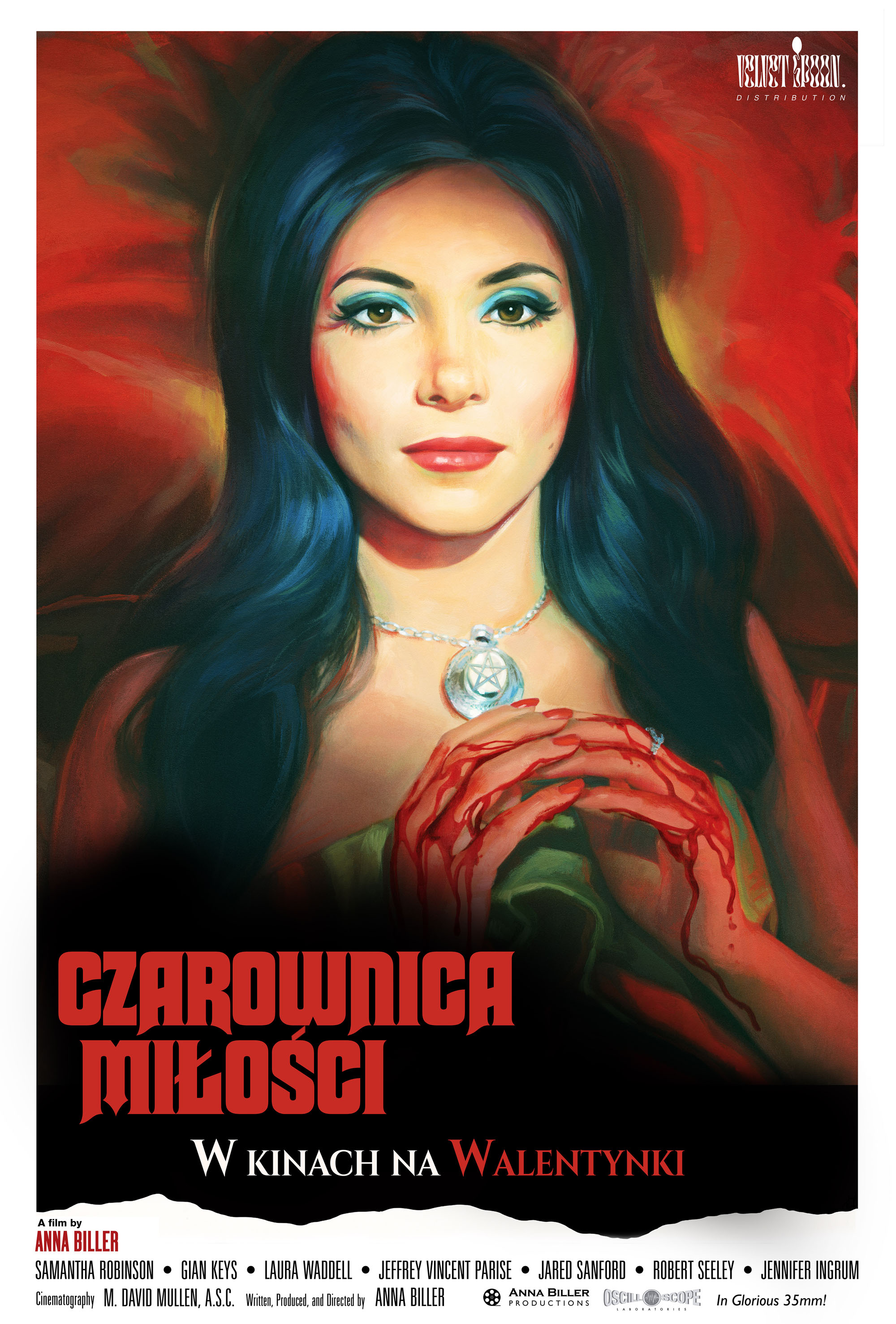 Polski plakat filmu 'Czarownica miłości'