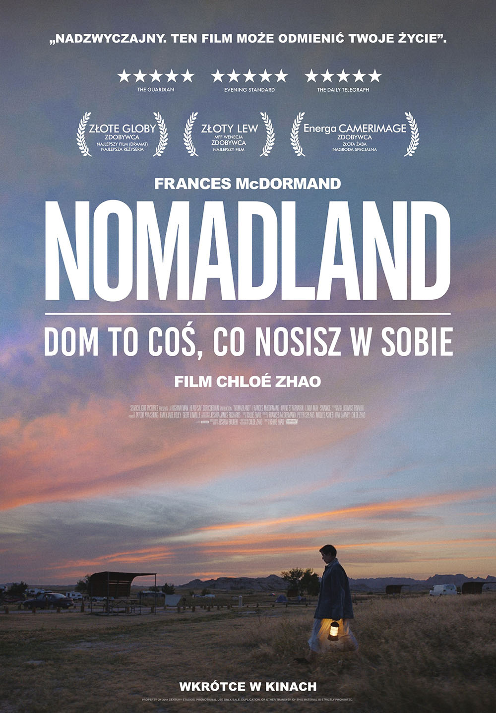Polski plakat filmu 'Nomadland'