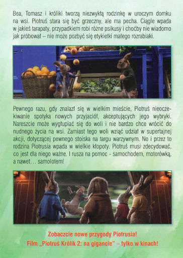 Tył ulotki filmu 'Piotruś Królik 2: Na gigancie'