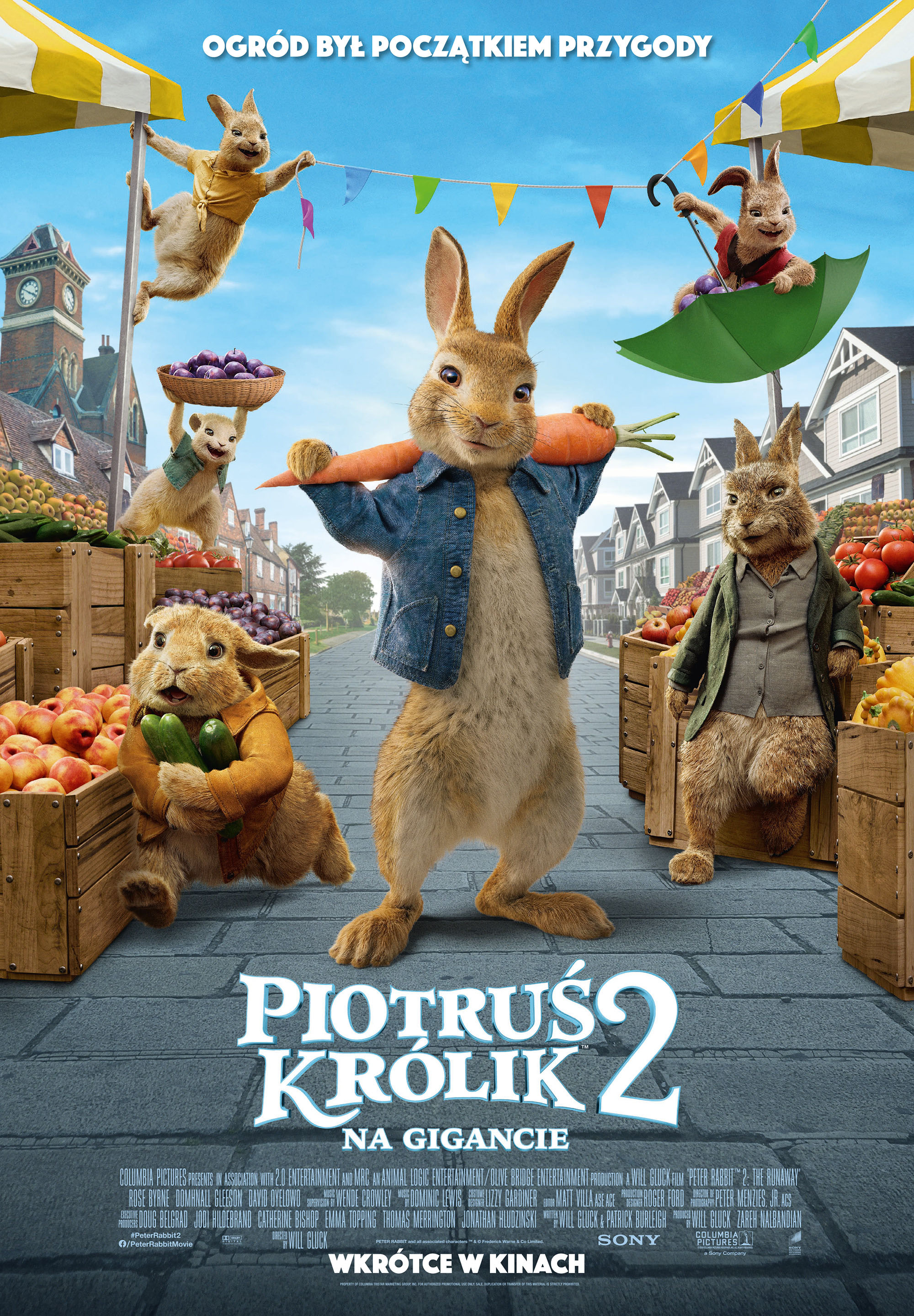Polski plakat filmu 'Piotruś Królik 2: Na gigancie'