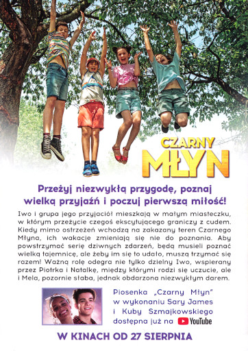Tył ulotki filmu 'Czarny młyn'
