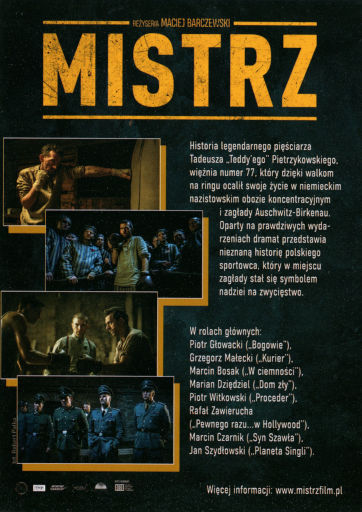 Tył ulotki filmu 'Mistrz'