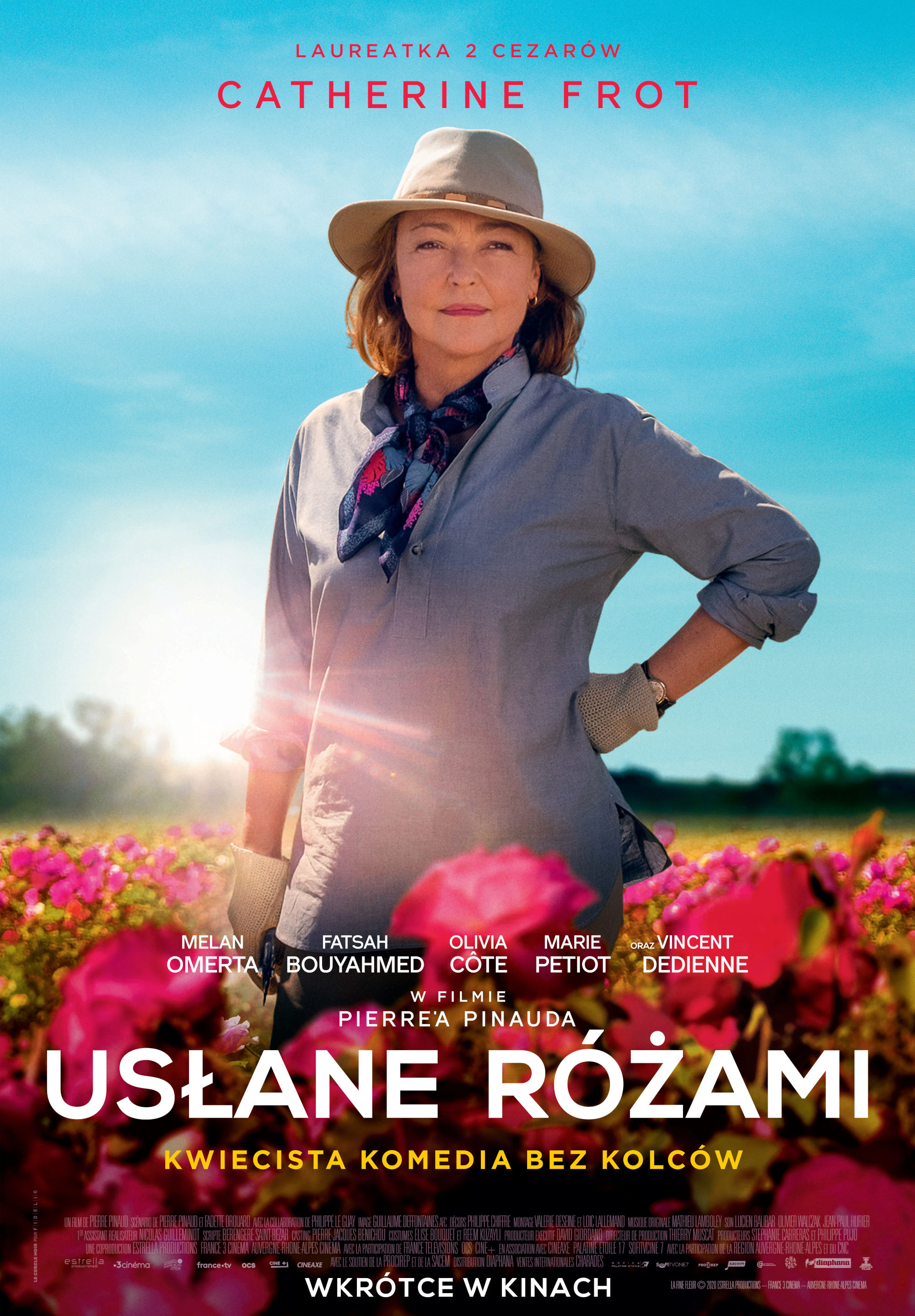 Polski plakat filmu 'Usłane różami'