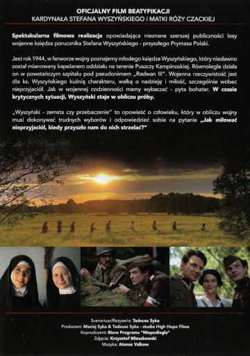 Tył ulotki filmu 'Wyszyński - zemsta czy przebaczenie'