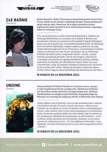 Tył ulotki filmu 'Złe baśnie'