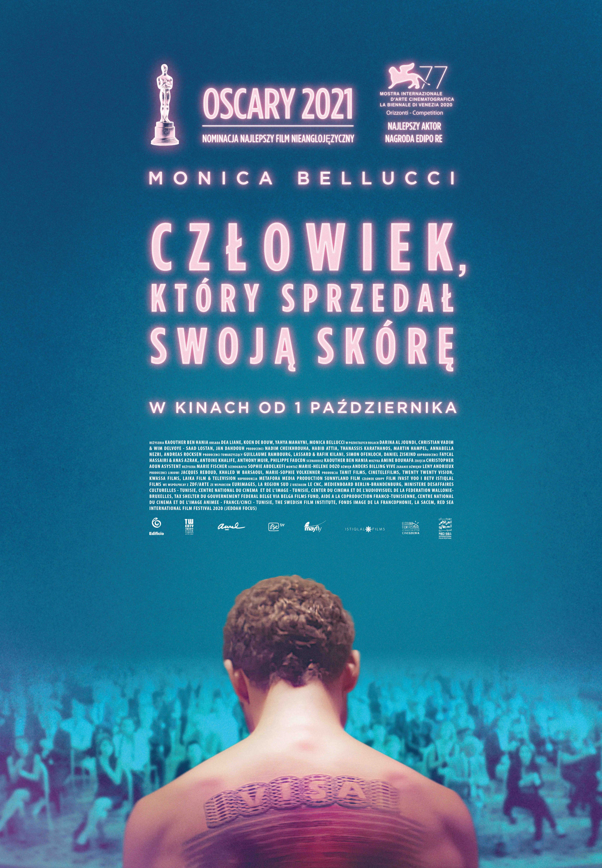 Polski plakat filmu 'Człowiek, który sprzedał swoją skórę'