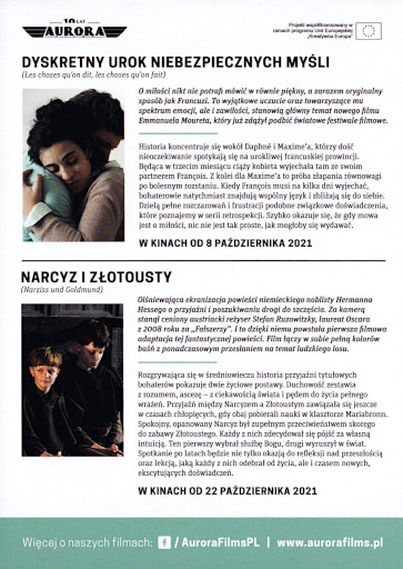 Tył ulotki filmu 'Dyskretny urok niebezpiecznych myśli'