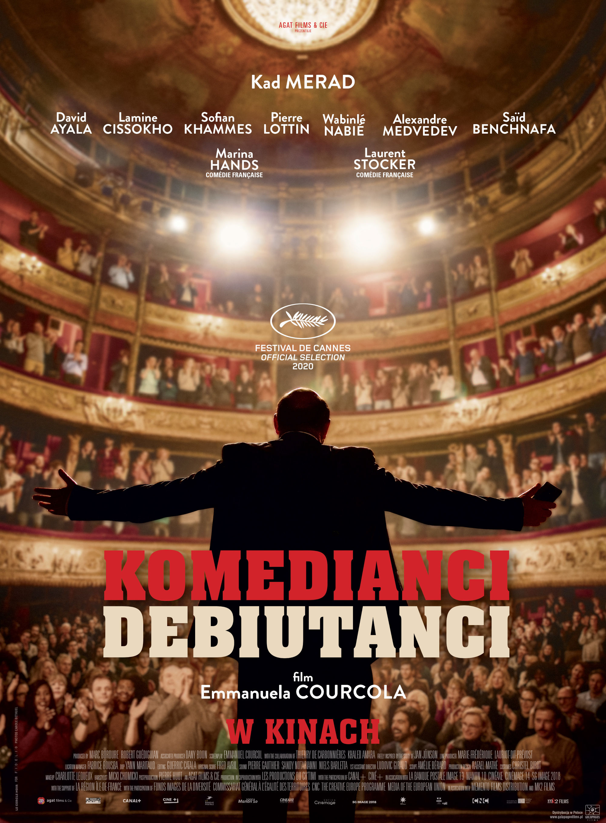 Polski plakat filmu 'Komedianci debiutanci'