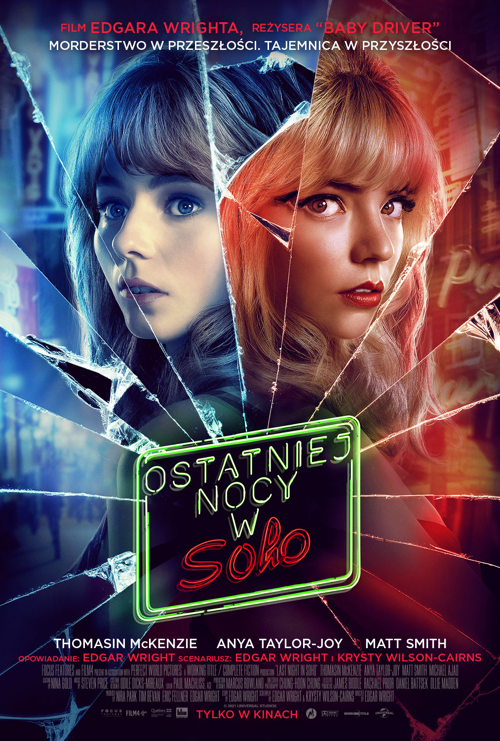 Polski plakat filmu 'Ostatniej nocy w Soho'