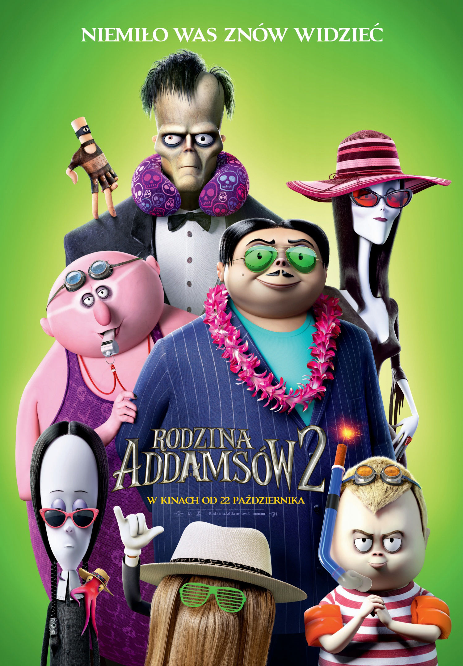 Polski plakat filmu 'Rodzina Addamsów 2'