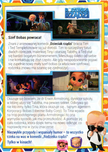 Tył ulotki filmu 'Rodzinka rządzi'