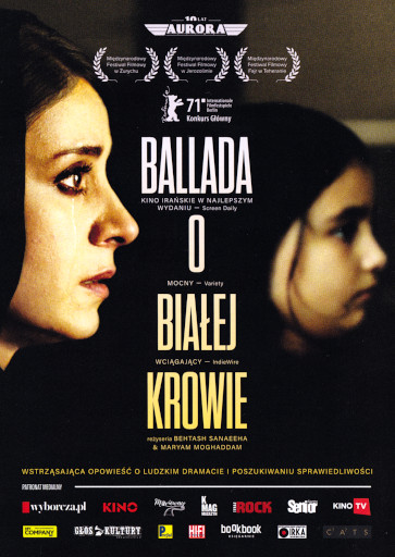 Przód ulotki filmu 'Ballada o białej krowie'