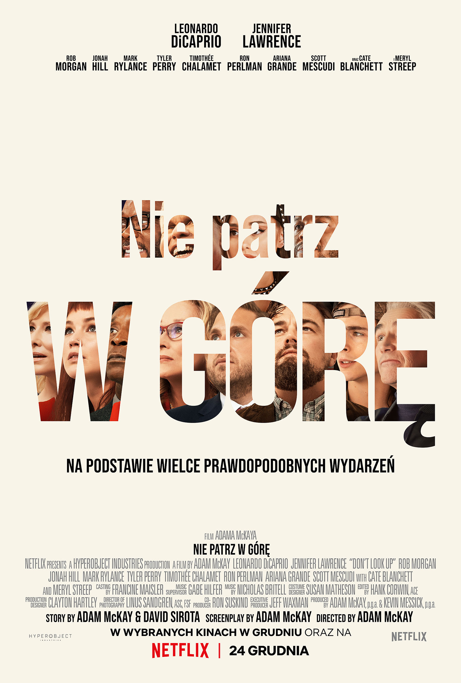 Polski plakat filmu 'Nie patrz w górę'