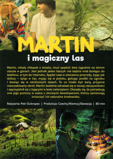 Tył ulotki filmu 'Martin i Magiczny Las'