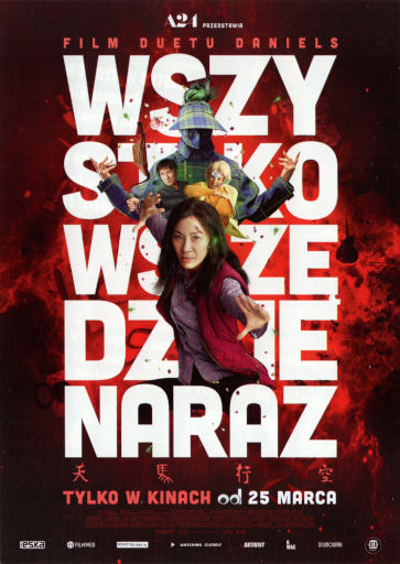 Przód ulotki filmu 'Wszystko wszędzie naraz'