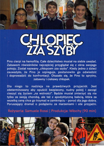 Tył ulotki filmu 'Chłopiec zza szyby'