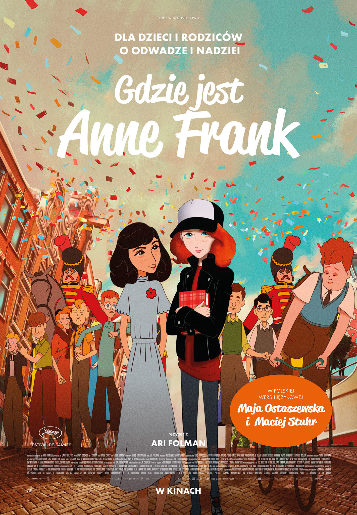 Polski plakat filmu 'Gdzie jest Anne Frank'