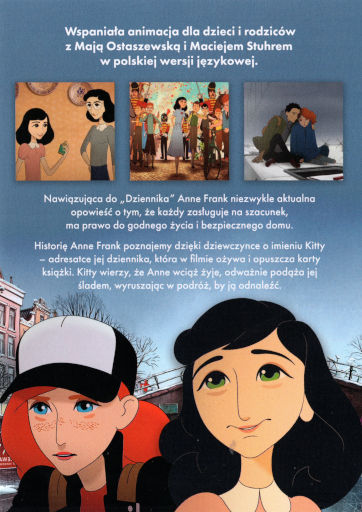 Tył ulotki filmu 'Gdzie jest Anne Frank'