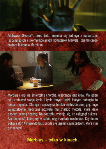Tył ulotki filmu 'Morbius'