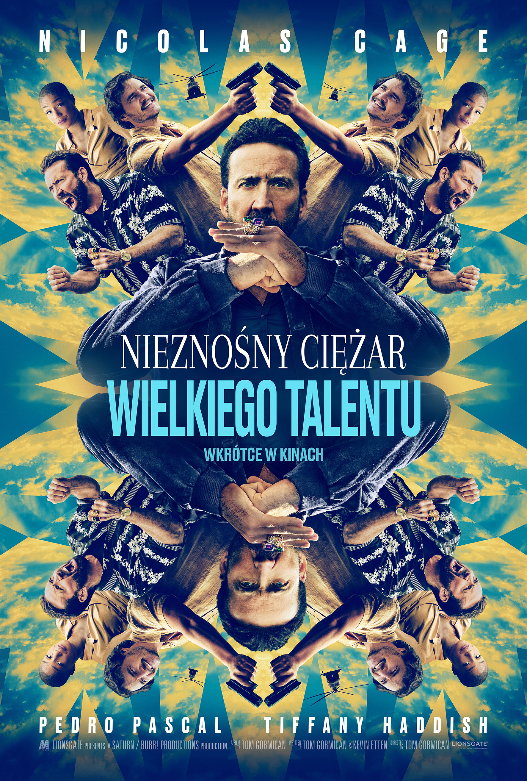 Polski plakat filmu 'Nieznośny ciężar wielkiego talentu'