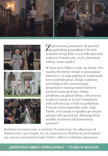 Tył ulotki filmu 'Downton Abbey: Nowa epoka'