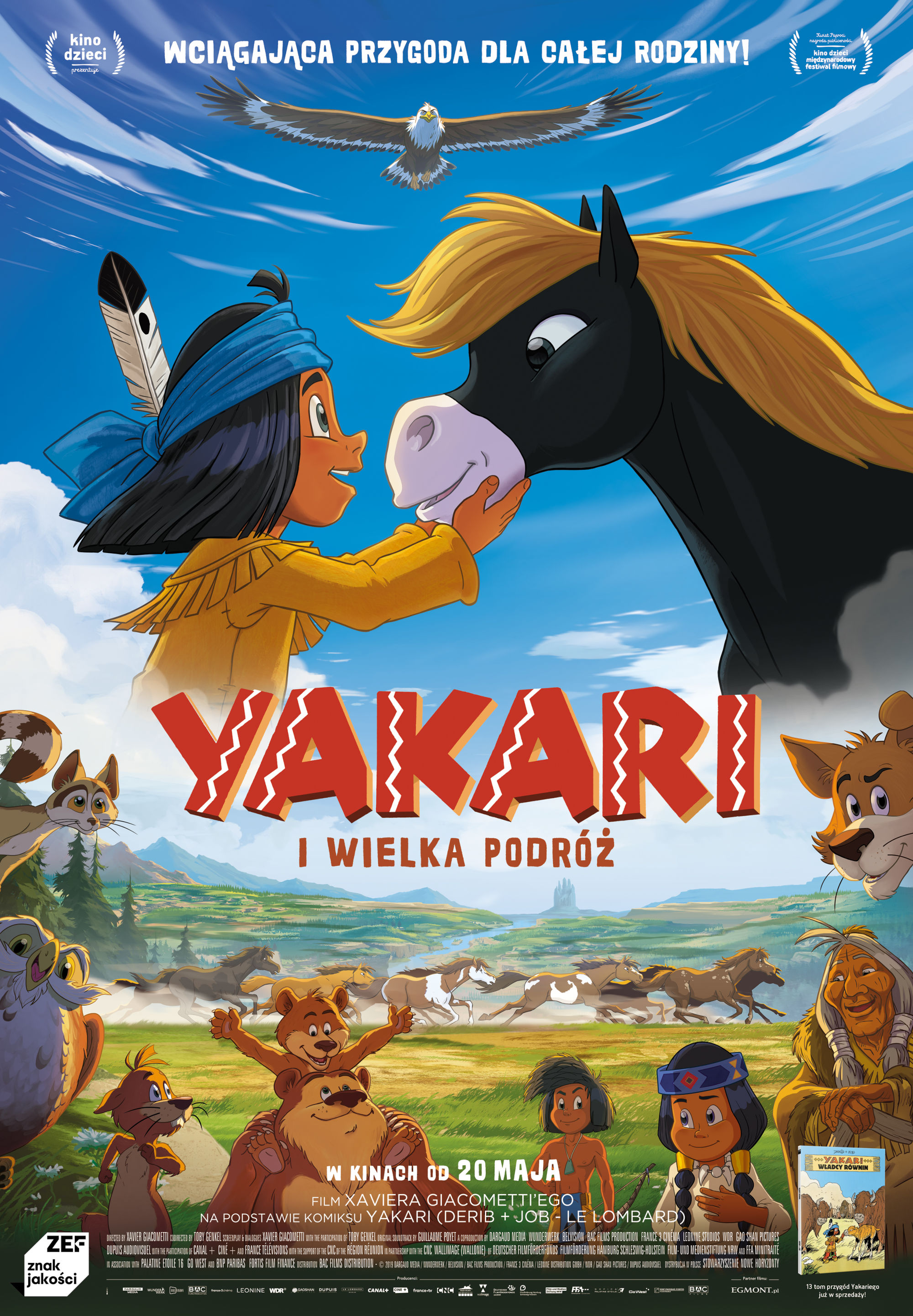 Polski plakat filmu 'Yakari i wielka podróż'