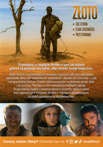 Tył ulotki filmu 'Złoto'