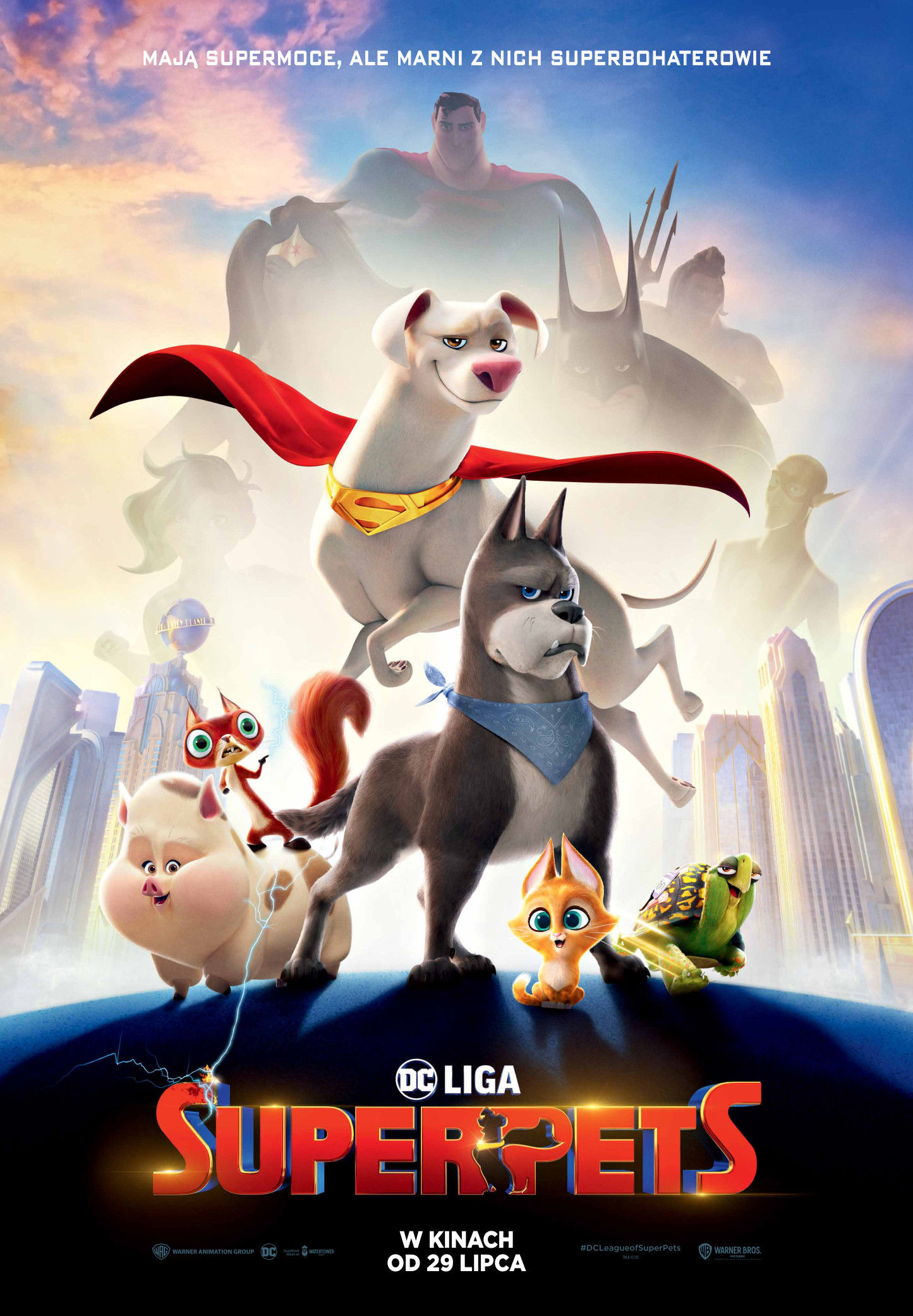 Polski plakat filmu 'DC Liga Super-Pets'
