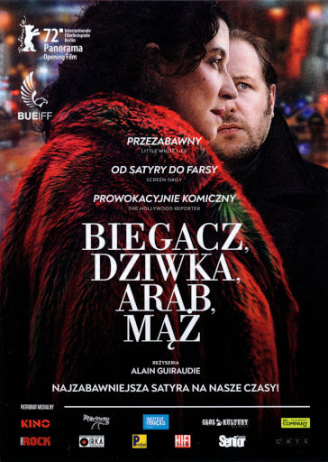 Przód ulotki filmu 'Biegacz, dziwka, Arab, mąż'