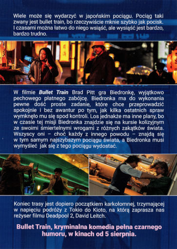 Tył ulotki filmu 'Bullet Train'