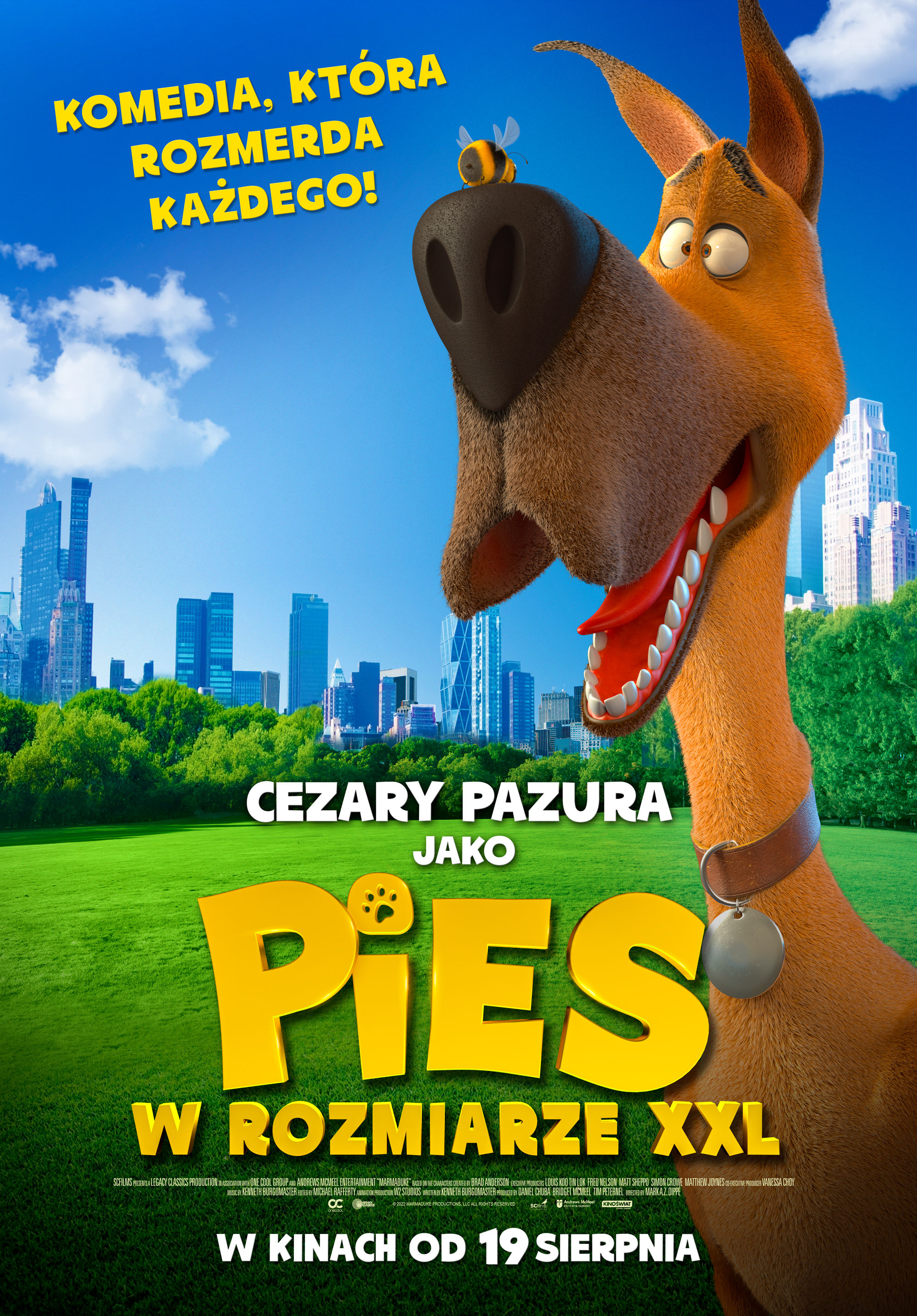 Polski plakat filmu 'Pies w rozmiarze XXL'