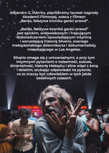 Tył ulotki filmu 'Bardo, fałszywa kronika garści prawd'